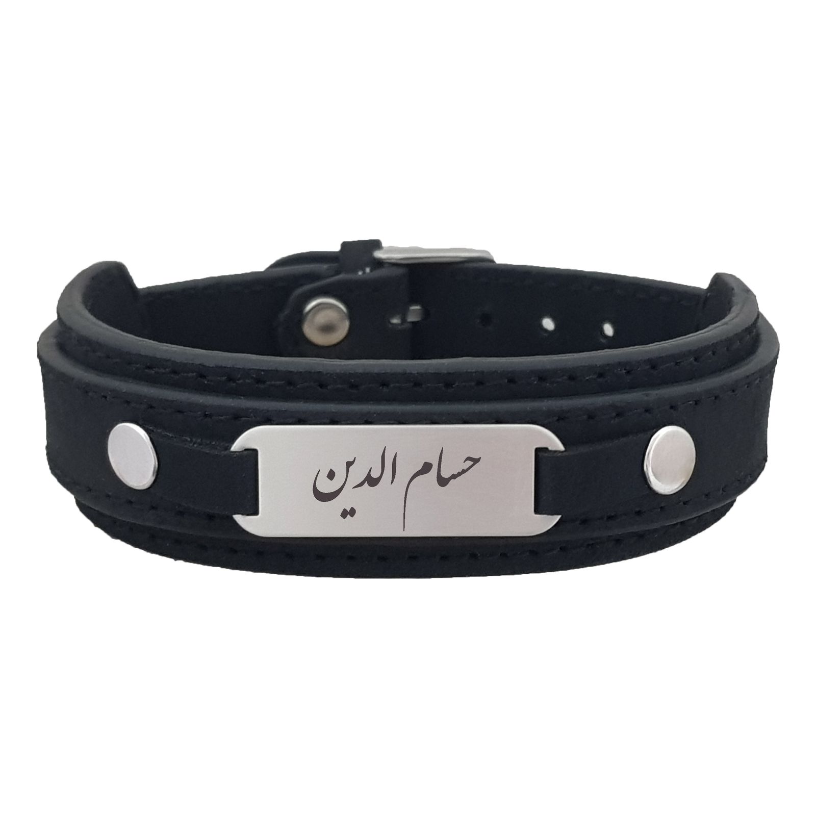 دستبند نقره مردانه ترمه ۱ مدل حسام الدین کد Dcsf0361 -  - 1