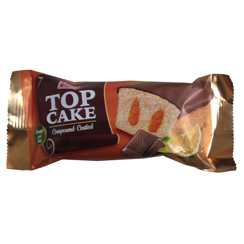 کیک شکلاتی با مغزی پرتقال شیرین عسل - 60 گرم بسته 40 عددی