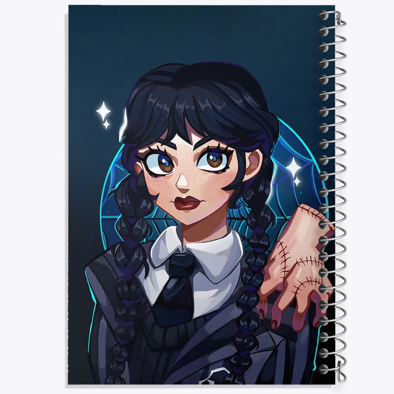 دفتر شطرنجی 50 برگ خندالو مدل ونزدی (Wednesday) کد F2469