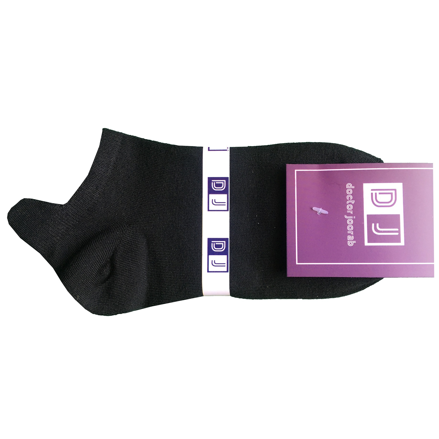 جوراب زنانه دکتر جوراب مدل مچی گوش دار رنگ مشکی