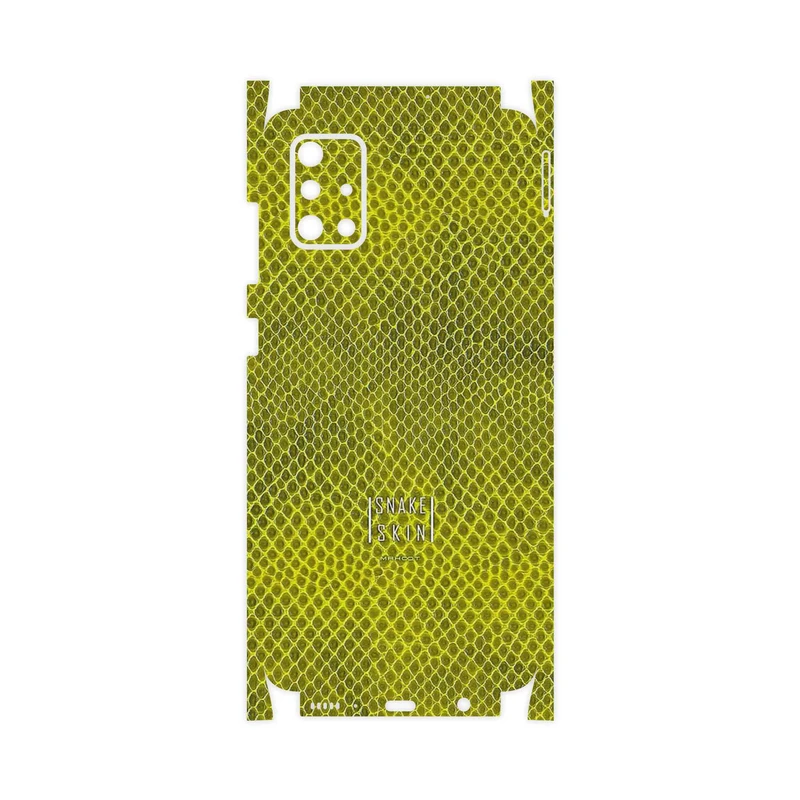 برچسب پوششی ماهوت مدل Yellow Snake Skin-FullSkin مناسب برای گوشی موبایل سامسونگ Galaxy A71