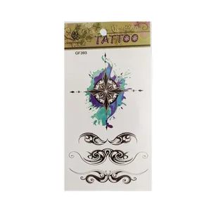 تتو موقت مدل تریبال و قطب نما آبرنگی کد 393