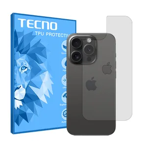 Tecno HyGEL model transparent back protector suitable for Apple iPhone 15 Pro Max mobile phone