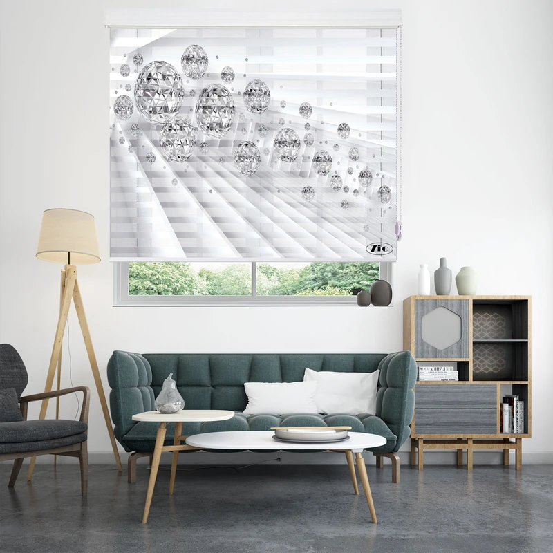 پرده زبرا زیو مدل 3D-1177 سایز 100x150 سانتی متر