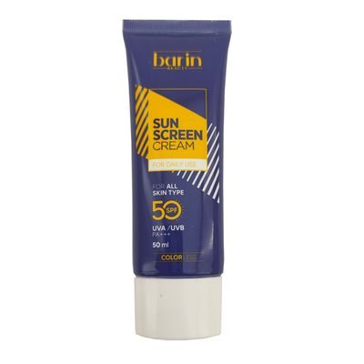 کرم ضد آفتاب بدون رنگ بارین بیوتی SPF 50 مدل CL ‌مناسب انواع پوست‌ حجم 50 میلی‌لیتر