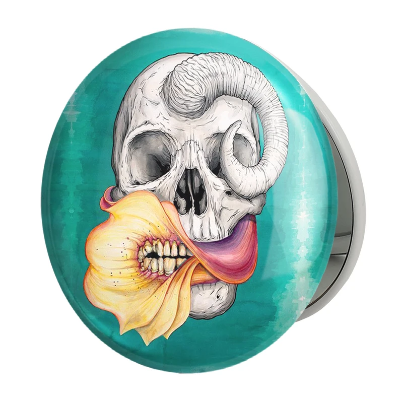 آینه جیبی خندالو طرح اسکلت Skleton مدل تاشو کد 1146 