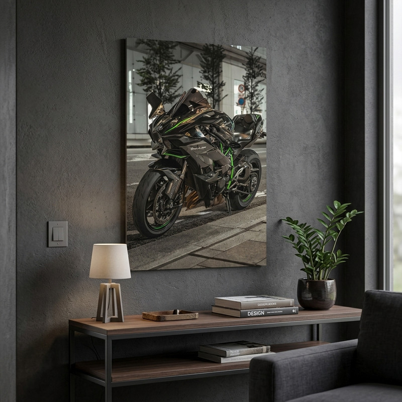 تابلو شاسی بکلیت طرح موتور سنگین نینجا کاوازاکی NINJA KAWASAKI H2R مدل T-po1698
