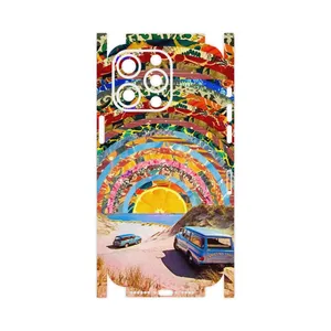 MAHOOT Collage of Orange Sky-FullSkin Cover Sticker for Apple iPhone 15 Pro Max