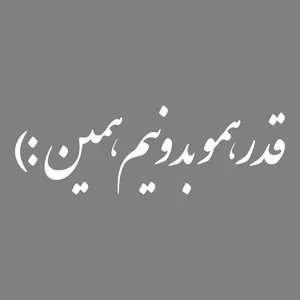 برچسب بدنه خودرو طرح قدر همو بدونیم همین کد MT-W517