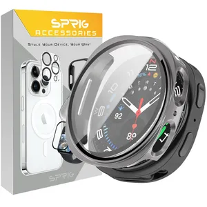 کاور اسپریگ مدل HD PCGLS مناسب برای ساعت هوشمند سامسونگ Galaxy Watch 8 40mm به همراه محافظ صفحه نمایش