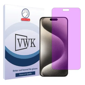 VWK Tough model anti-purple screen protector suitable for Apple iPhone 15 Pro Max mobile phone