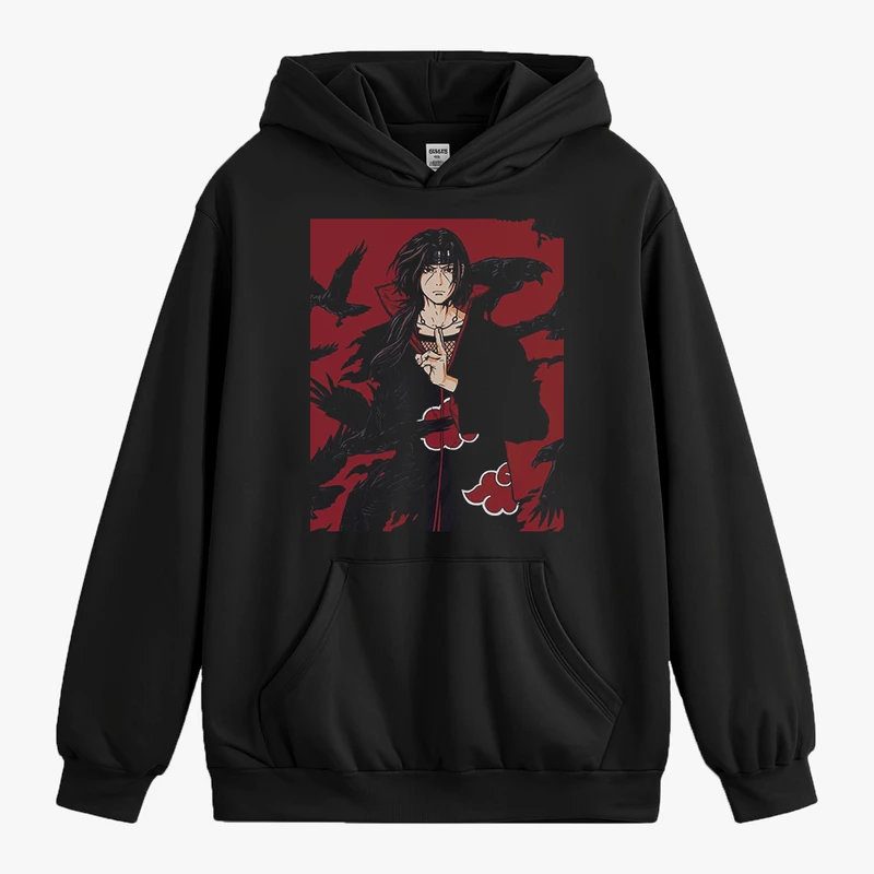 هودی مردانه مدل انیمه ای ناراتو ایتاچی کد anm449