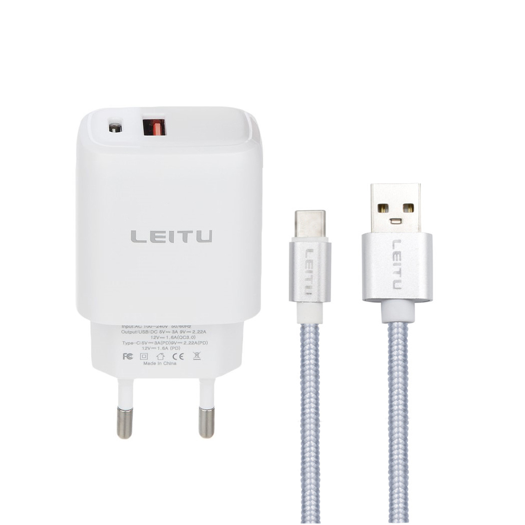 شارژر دیواری لیتو مدل LH-13 به همراه کابل تبدیل USB-C