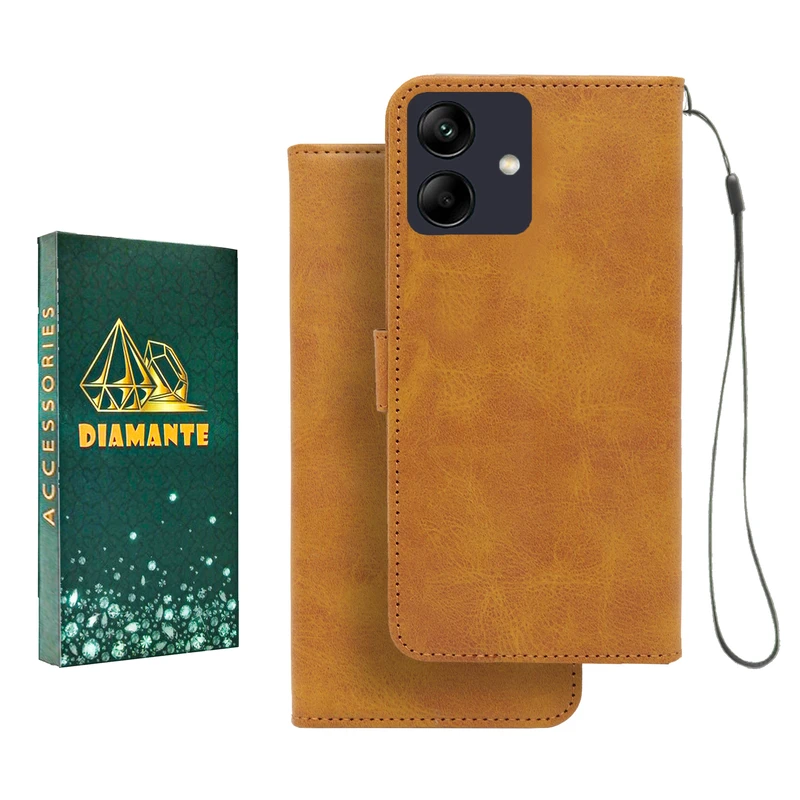 کیف کلاسوری دیامانته مدل Mortand Gn مناسب برای گوشی موبایل سامسونگ Galaxy A07 به همراه بندآویز