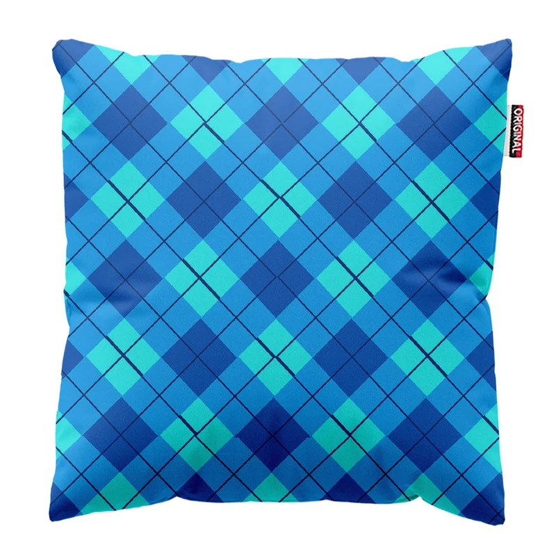  کوسن پاد آفرین طرح چهارخونه سنتی کلاسیک سایز 30*30 سانتی متر کد 1132