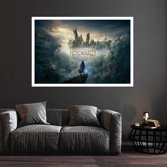 تابلو بکلیت طرح بازی Hogwarts legacy مدل قاب شاسی W-s8805