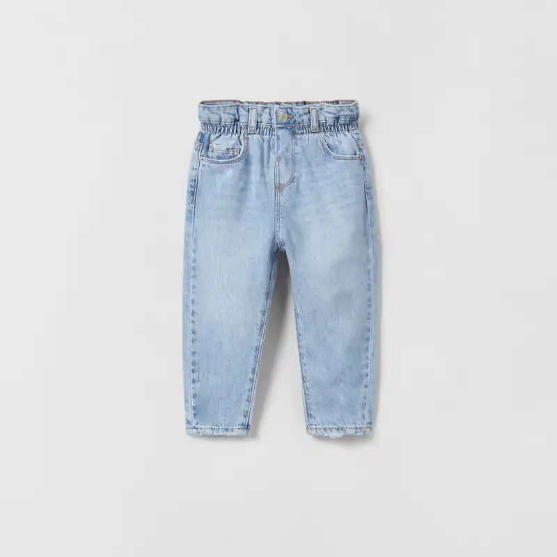 شلوار جین دخترانه مدل مام استایل