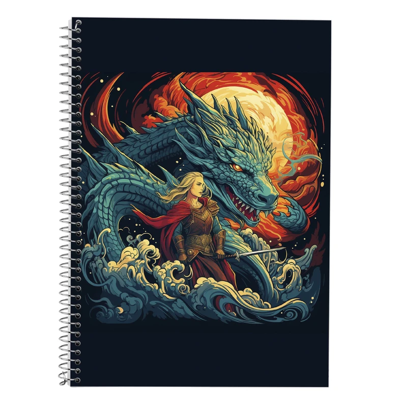 دفتر زبان 50 برگ مدوپد مدل سه خط طرح Vindland Saga کد DF3163