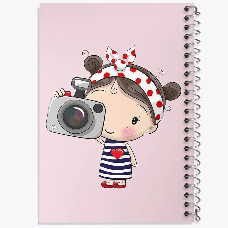 دفتر ژورنال نویسی 50 برگ خندالو مدل نقطه ای طرح دوربین کد 1728