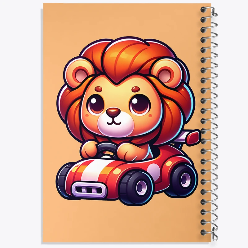 دفتر شطرنجی 50 برگ خندالو طرح شیر راننده کد F7743