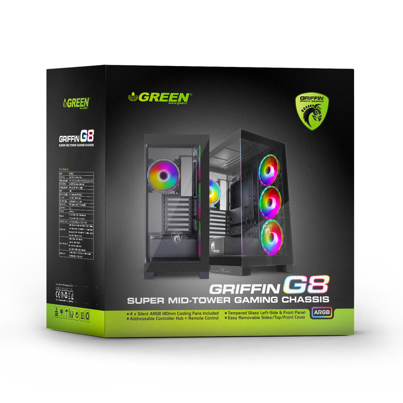 کیس کامپیوتر گرین مدل GRIFFIN G8