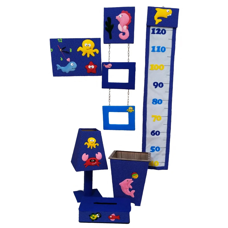 ست سیسمونی اتاق کودک مدل حیوانات دریایی مجموعه 6 عددی