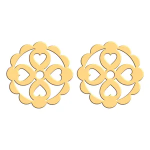 گوشواره طلا 18 عیار زنانه فرشته مدل اسلیمی WEL-000039