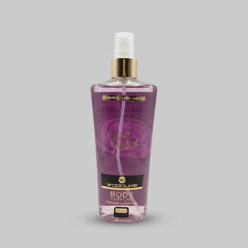 بادی اسپلش زنانه وودلایک مدل rose mident حجم 250 میلی لیتر