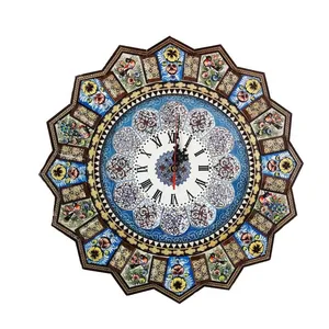 ساعت دیواری خاتم کاری مدل خورشیدی کد 25