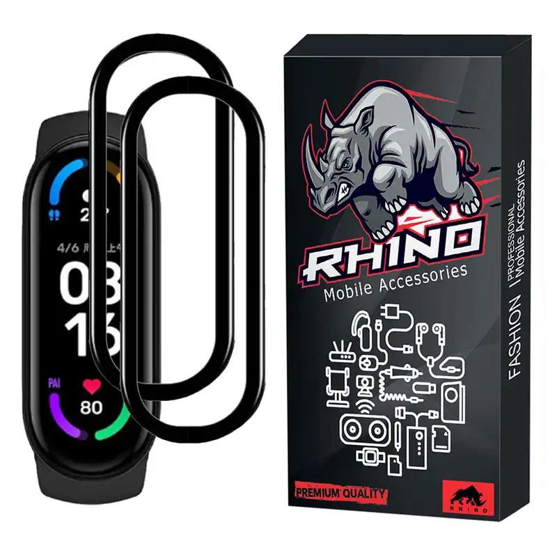 محافظ صفحه نمایش راینو مدل R-PMMA مناسب برای مچ بند هوشمند شیائومی Mi Band 6 بسته 2 عددی