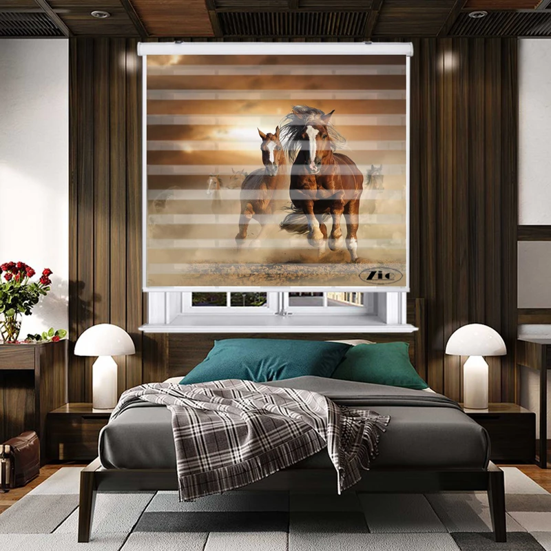 پرده زبرا زیو کد 0A7054 سایز 150x150 سانتی متر