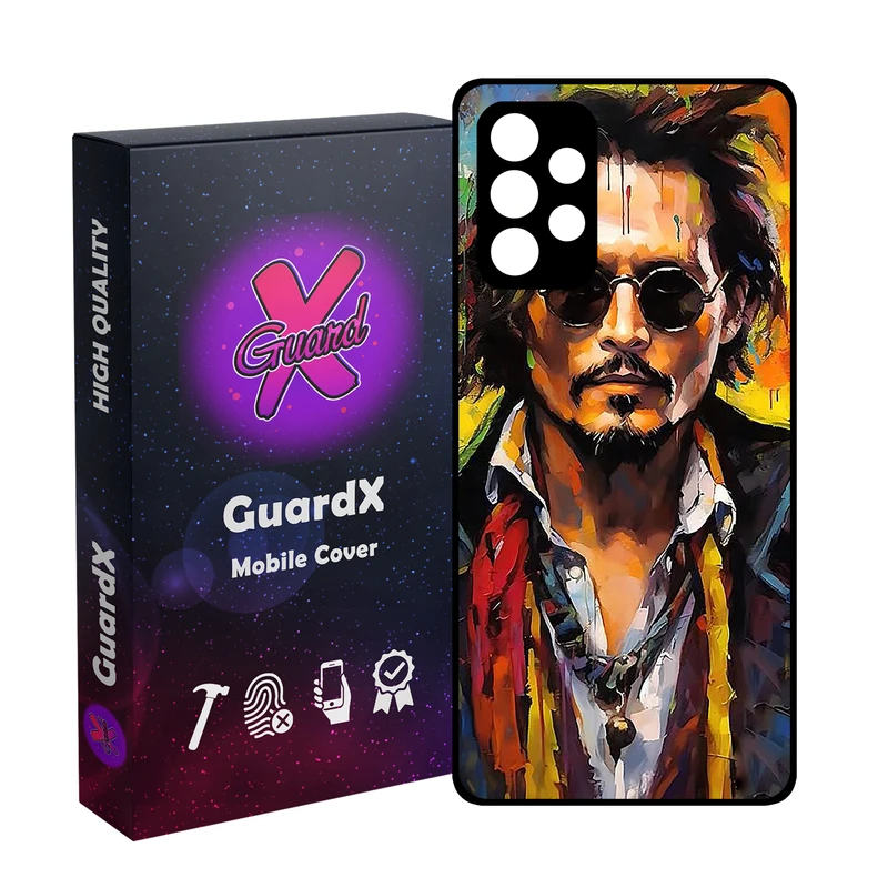 کاور گارد ایکس طرح جانی دپ مدل Glass10758 مناسب برای گوشی موبایل سامسونگ Galaxy A53