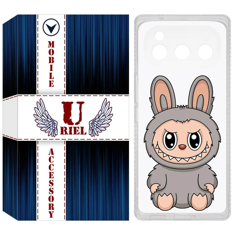 کاور یوریل مدل Clear کد 142 طرح لبوبو Labubu مناسب برای گوشی موبایل داریا Bond