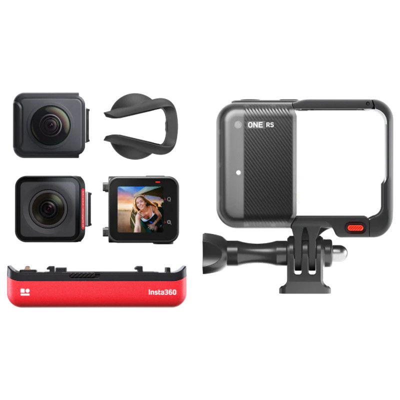 دوربین فیلم برداری ورزشی اینستا 360 مدل INSTA360 ONE RS TWIN EDITION  به همراه لوازم جانبی ضد آب غواصی