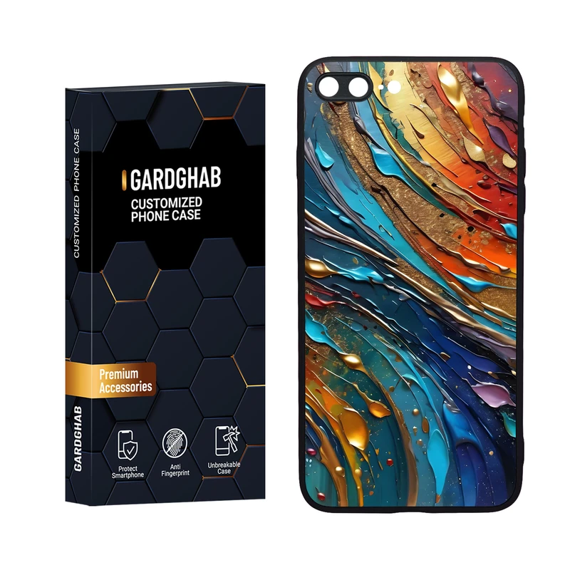 کاور گارد قاب مدل دورژله ای ساده مناسب برای گوشی موبایل اپل iPhone 7 Plus / 8 plus