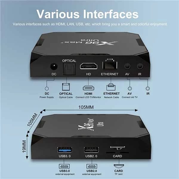 اندروید باکس ايكس96 مدل Max Plus ultra 4/64GB