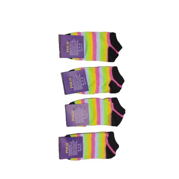 جوراب دخترانه مدل رنگین کمان SS_2 بسته 4 عددی