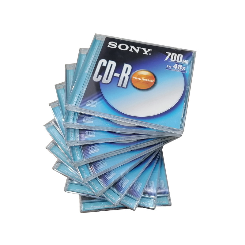 قاب سی دی / دی وی دی سونی مدل CDQ80S1 بسته 10 عددی