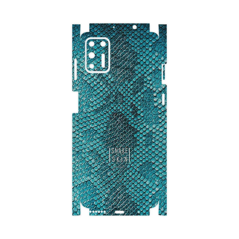 برچسب پوششی ماهوت مدل Blue Snake Skin-FullSkin مناسب برای گوشی موبایل موتورولا Moto G9 Plus