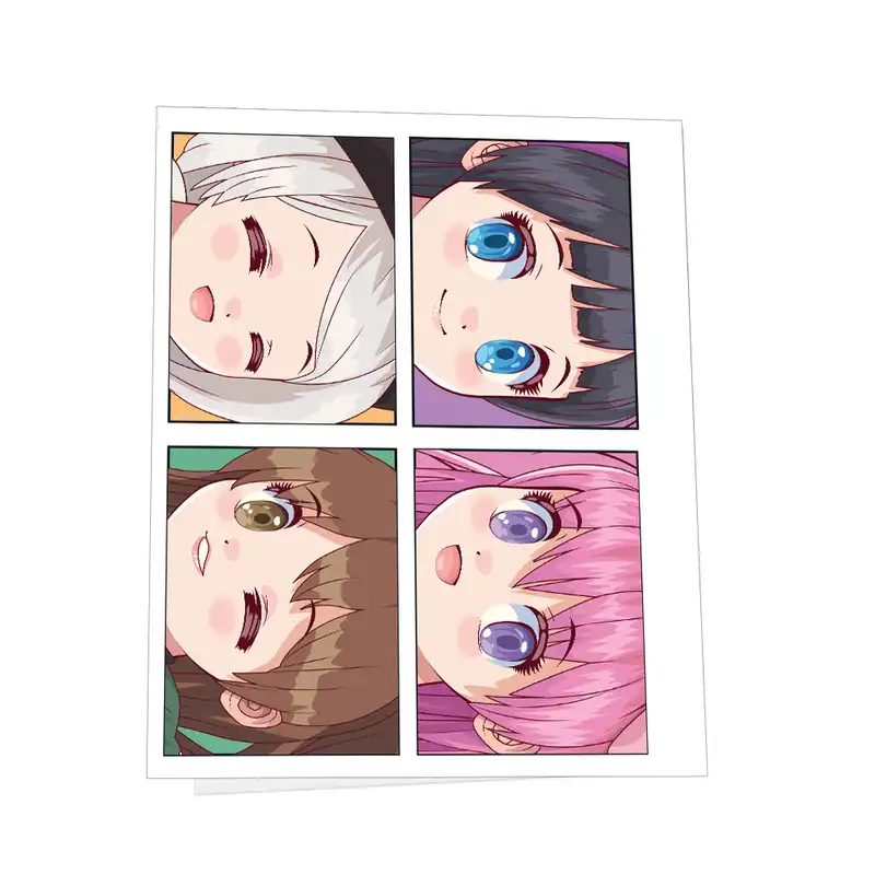 کارت پستال مدل انیمه کیوت کد 001 مجموعه 6 عددی