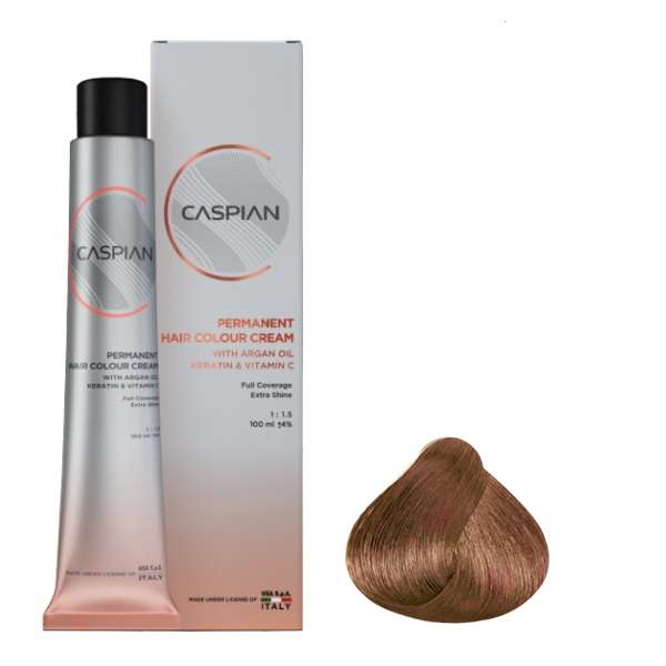 رنگ مو کاسپین مدل CA شماره 7.37 حجم 100میلی لیتر رنگ بادامی