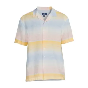 پیراهن آستین کوتاه یقه انگلیسی مردانه جورج مدل هاوایی