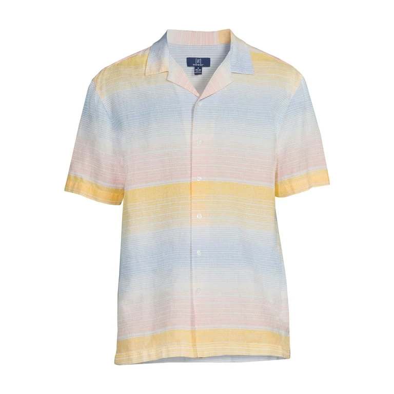 پیراهن آستین کوتاه یقه انگلیسی مردانه جورج مدل هاوایی