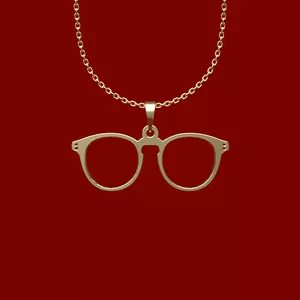 گردنبند طلا 18 عیار زنانه مدوپد مدل عینک کد Q2-1-1194