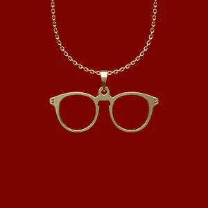 گردنبند طلا 18 عیار زنانه مدوپد مدل عینک کد Q2-1-1194