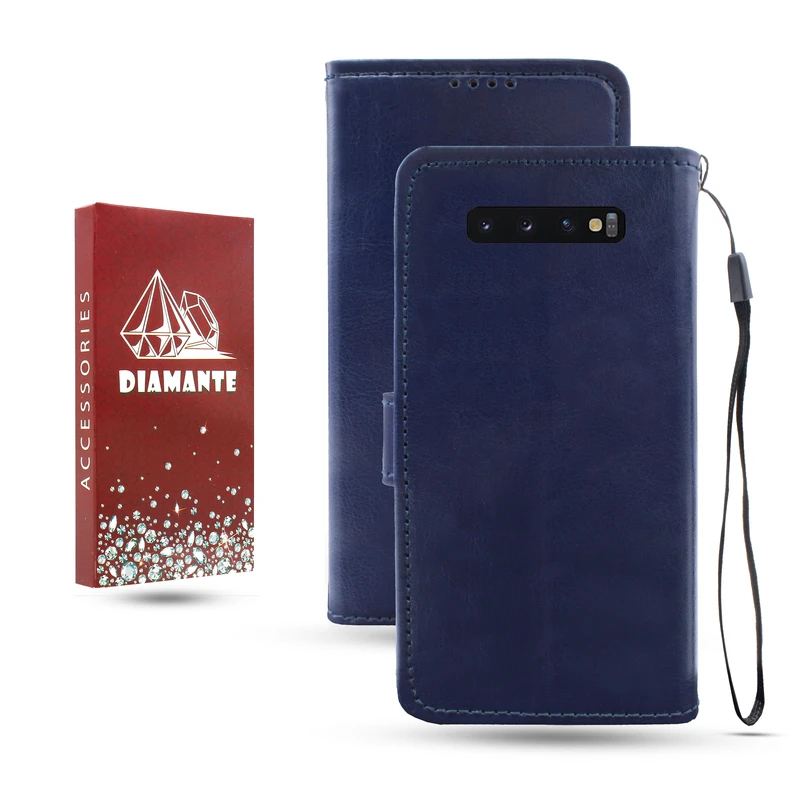 کیف کلاسوری دیامانته مدل Kif_Rd مناسب برای گوشی موبایل سامسونگ Galaxy S10 Plus به همراه بند آویز
