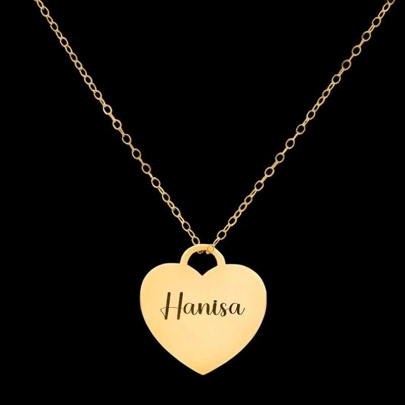 گردنبند طلا 18 عیار زنانه با زنجیر حلقه‌ای (فلامینگو) لیردا مدل اسم هانیسا 129027