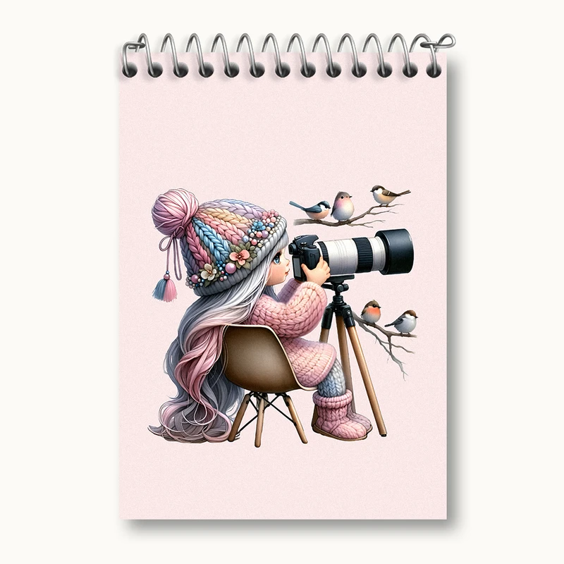 دفتر یادداشت 50 برگ خندالو طرح دختر عکاس کد N5522