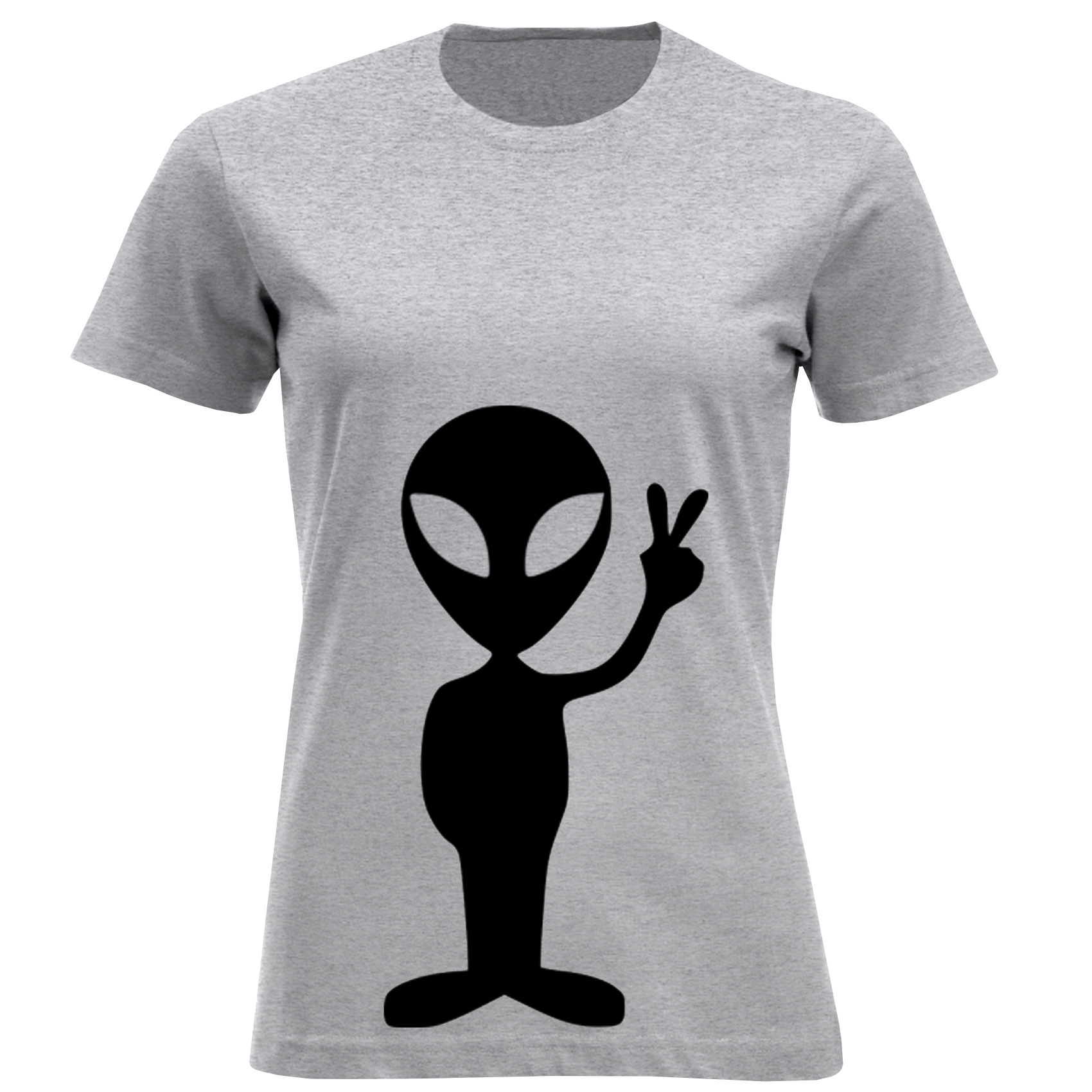 تی شرت آستین کوتاه زنانه مدل آدم فضایی D916