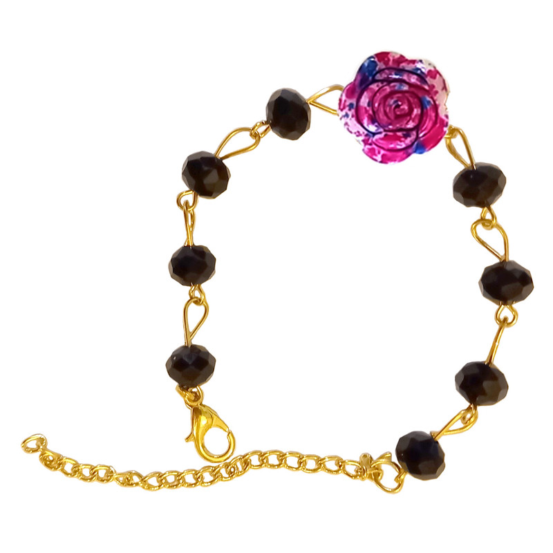 دستبند دخترانه مدل گل رز دستبند دخترانه مدل گل رز